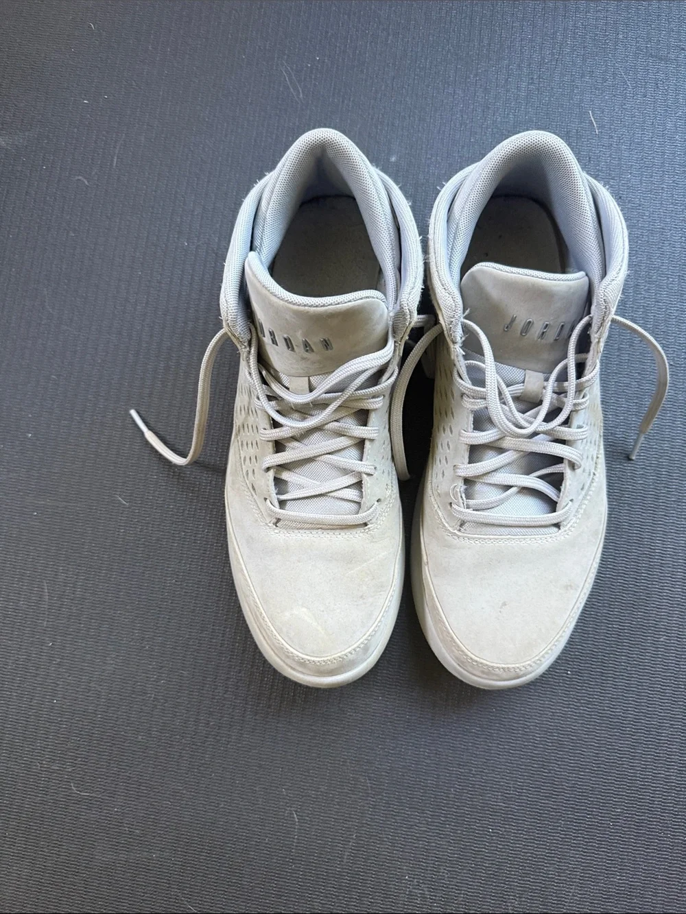 Jordan Men's Light Gray Suede High-Top Sneakers